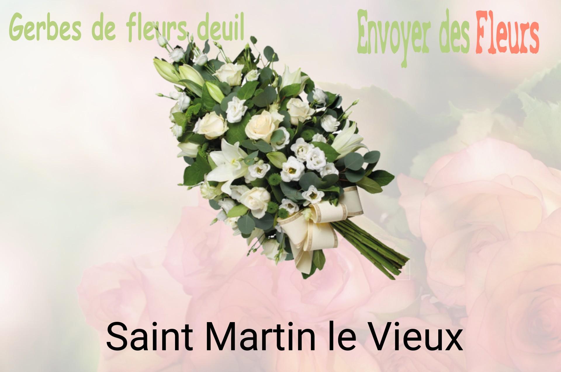 Gerbe de fleurs de deuil livrée à Saint-Martin-le-Vieux